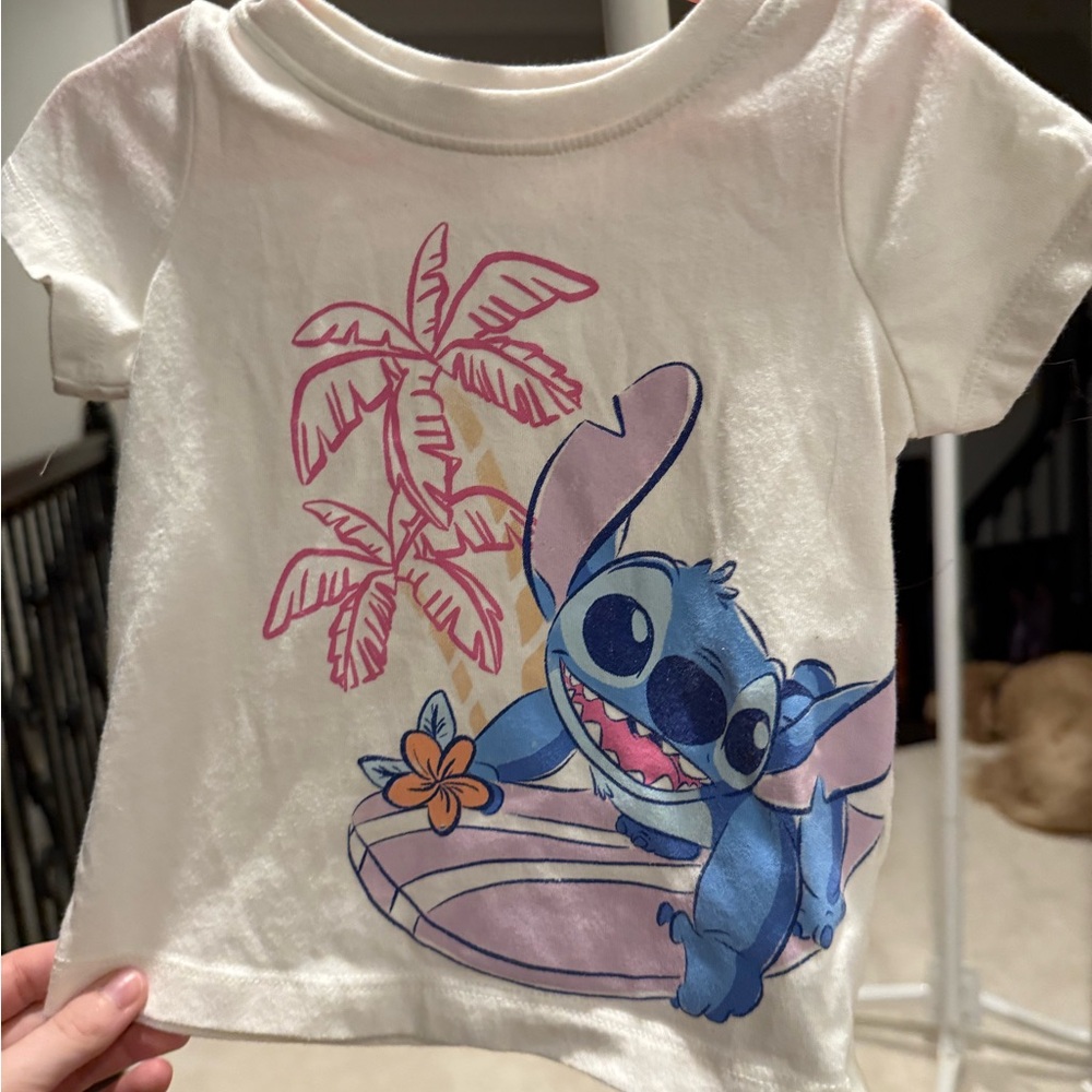 Disney White Tee with Stitch